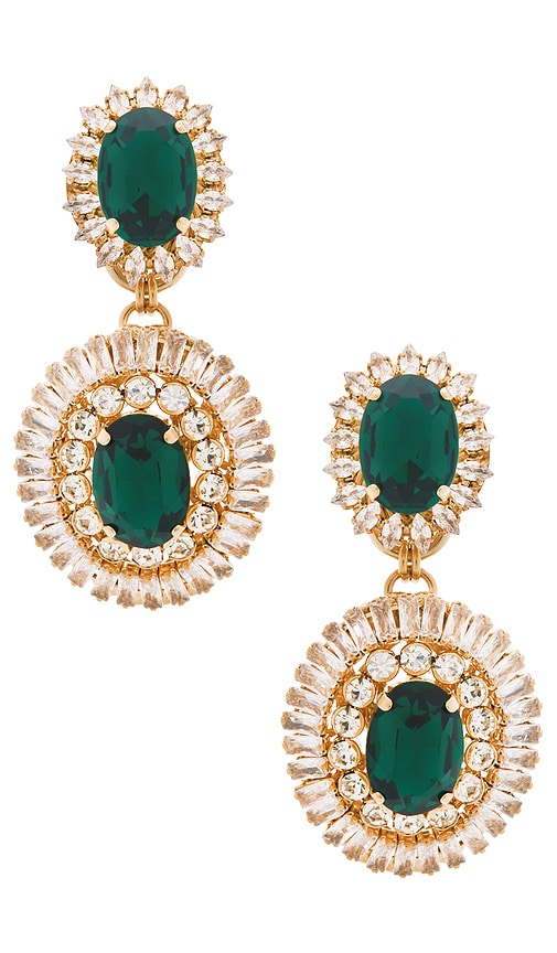 Anton Heunis Omega Clasp Oval Disc Chandeliers Drop Earrings