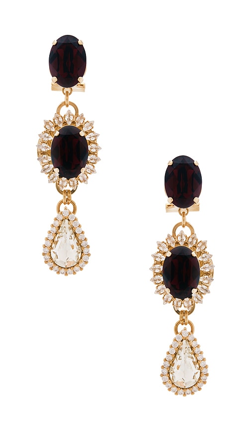 Anton Heunis Omega Clasp Double Drop Chandelier Drop Earrings In Gold