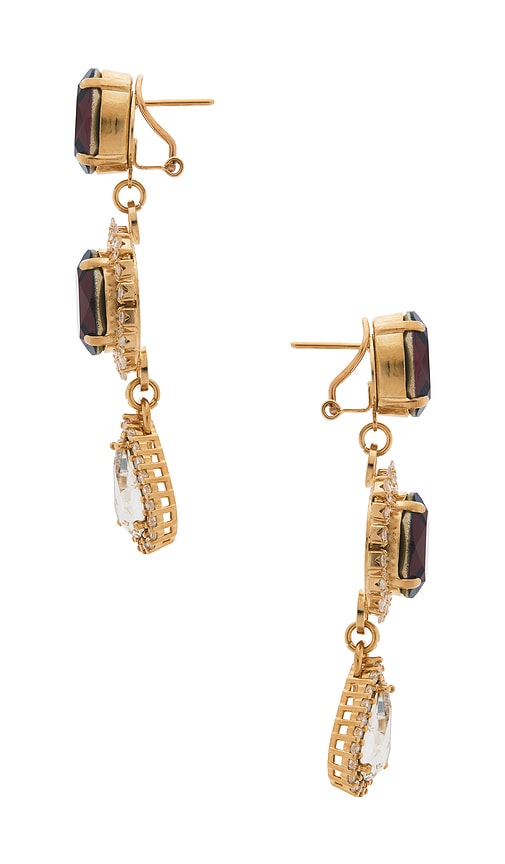 Anton Heunis Omega Clasp Double Drop Chandelier Drop Earrings In Gold