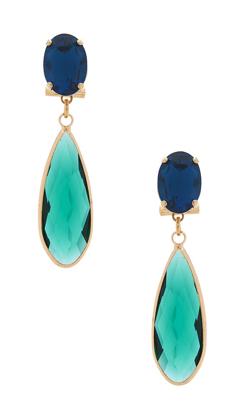 Anton Heunis Omega Clasp Colour Drop Earrings