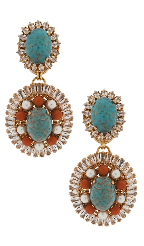 Anton Heunis Oval Disc Chandelier Earrings