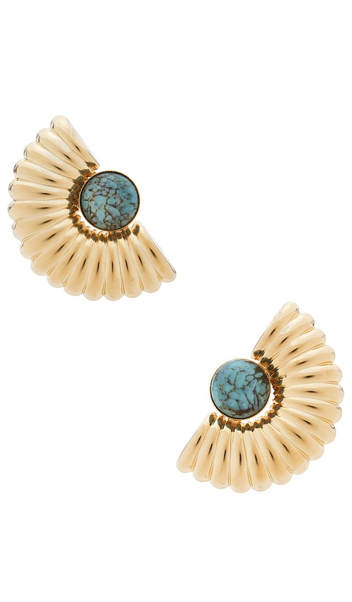 Anton Heunis Big Arch Earrings in Metallic Gold 174$