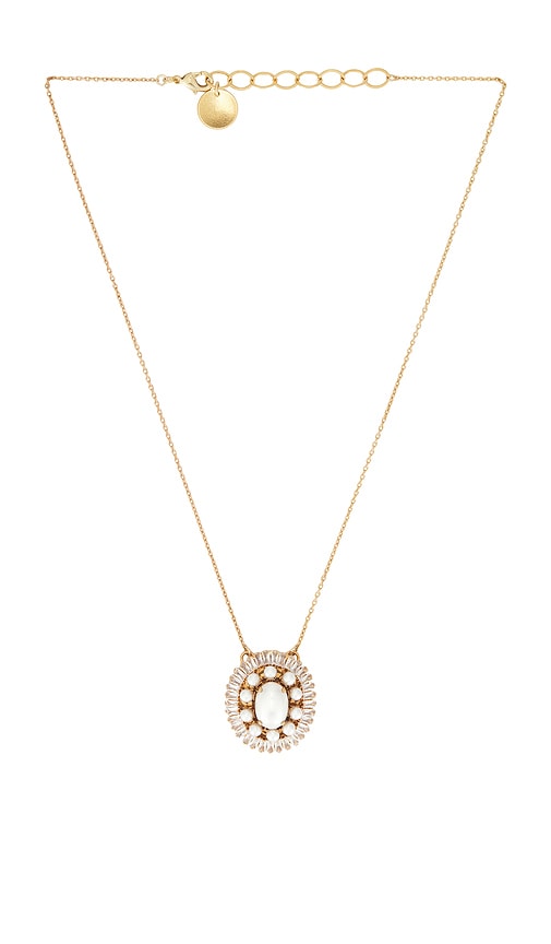 Anton Heunis Oval Pendant Necklace in Metallic Gold 139$
