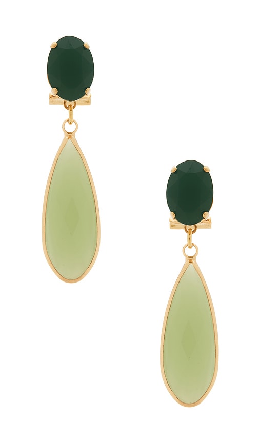 Anton Heunis Drop Earrings in Green.