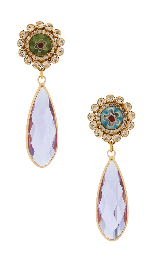 Anton Heunis Drop Earrings in Purple,Blue.
