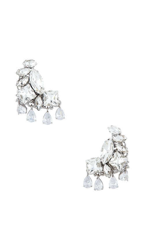 Anton Heunis Omega Clasp Pixel & Tears Pendant Earrings