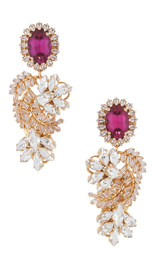 Anton Heunis Omega Clasp Crystal Floral Motif Pendant Earrings | Thumbnail 4 Anton Heunis Omega Clasp Crystal Floral Motif Pendant Earrings | Thumbnail 4