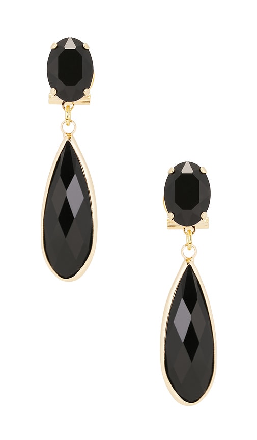 Anton Heunis Omega Clasp Mono Colour Drop in Black.