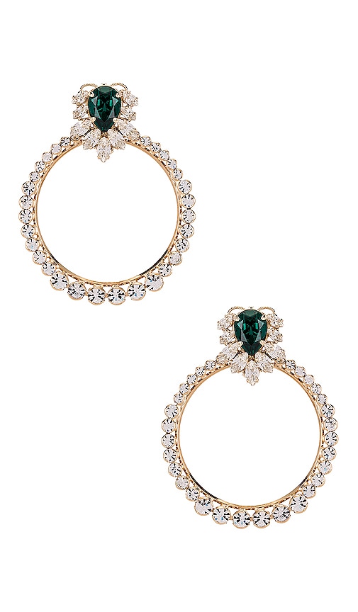 Post Crystal Cluster Hoop