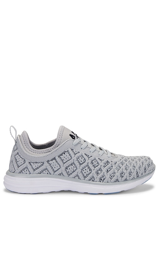 Apl Athletic Propulsion Labs Techloom Phantom Sneaker In Steel Grey  Navy  & White
