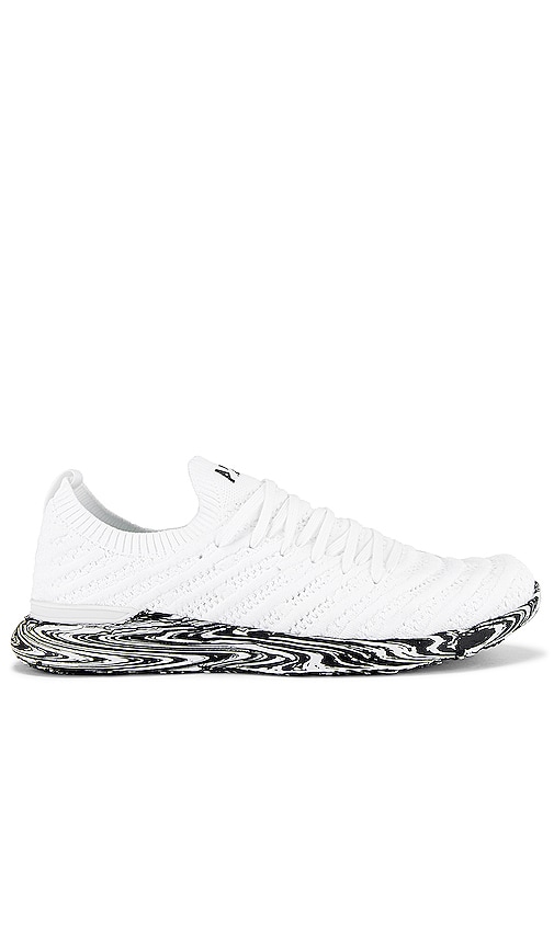 APL: Athletic Propulsion Labs Techloom Wave Sneaker in White, Black & Marble