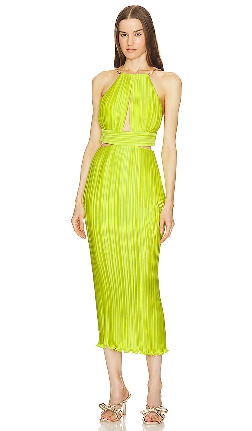 Aiifos Valerie Dress In Lime