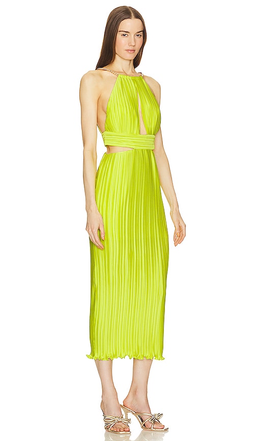Shop Aiifos Valerie Dress In Lime