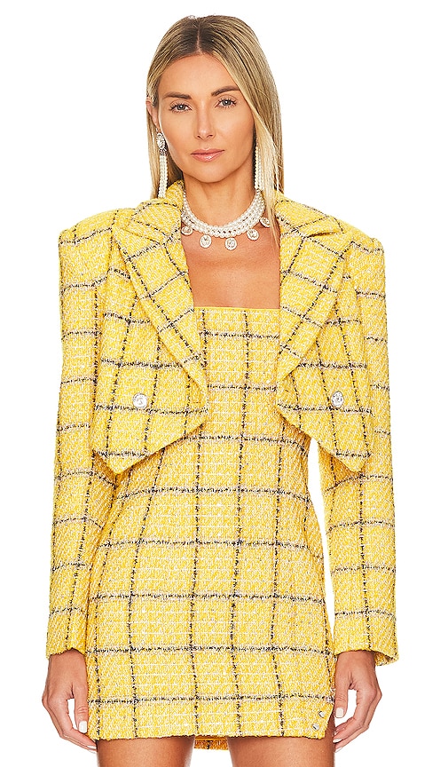 Assignment Cady Cropped Jacket In Yellow