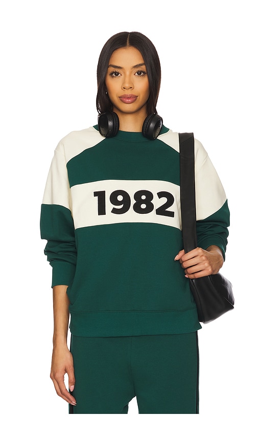 1982 Contrast Knit Sweater in Dark Green. - size XS (also in L, M, S, XL)