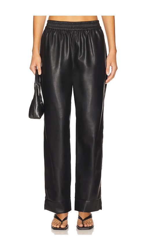 Jada Vegan Leather Pant in Black. - size XS (also in L, M, S, XL)