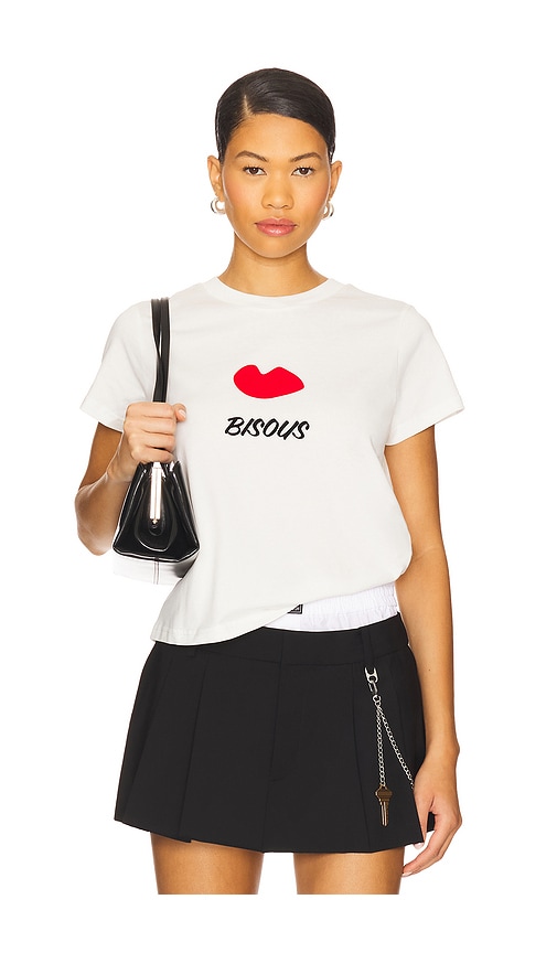 Bisous Baby Tee in Ivory. - size L (also in M, S, XL, XS) - Araminta James - Modalova