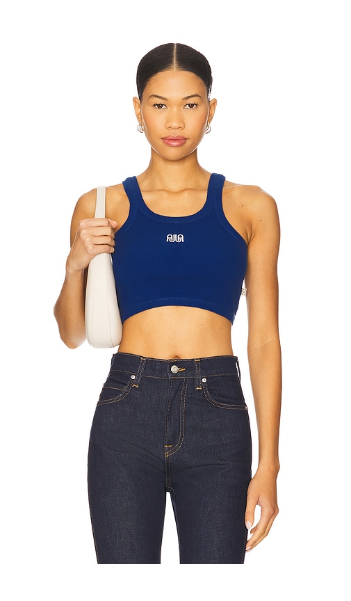 Araminta James Aj Cropped Tank Top In Blue