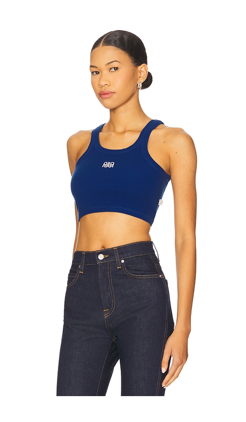 Araminta James Aj Cropped Tank Top In Blue