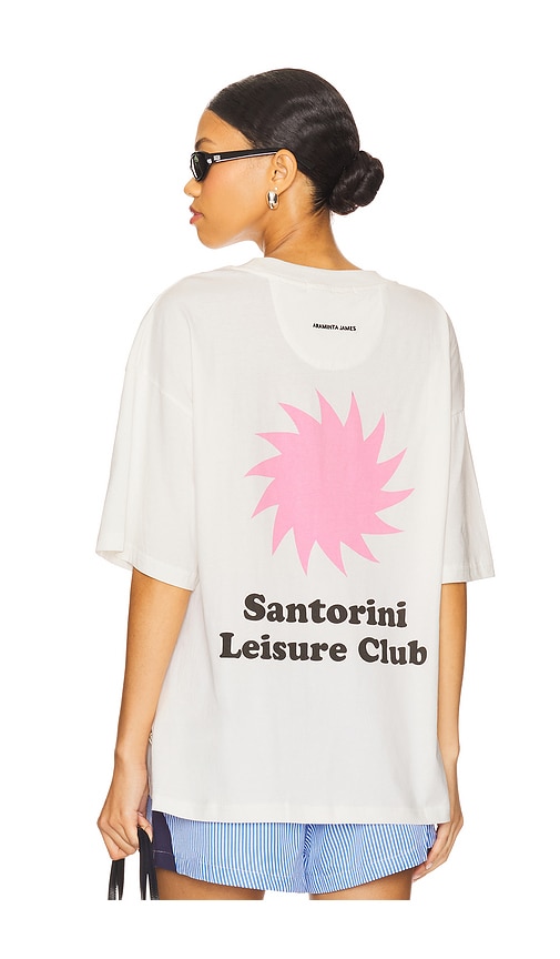 Jersey Santorini Oversized Tee in Ivory. - size L (also in M, S, XL, XS) - Araminta James - Modalova