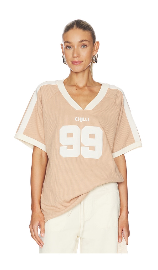 Araminta James Chilli 99 Waffle Tee In Neutral