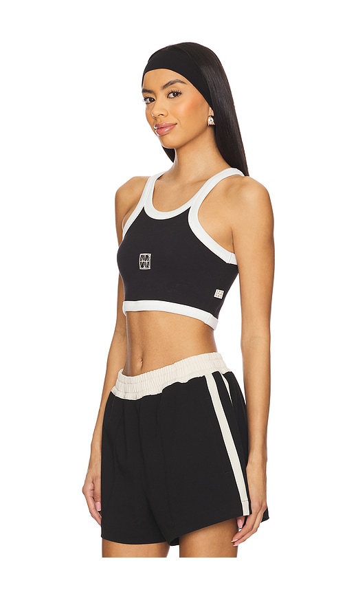 Araminta James Monogram Cropped Tank In Noir Unique
