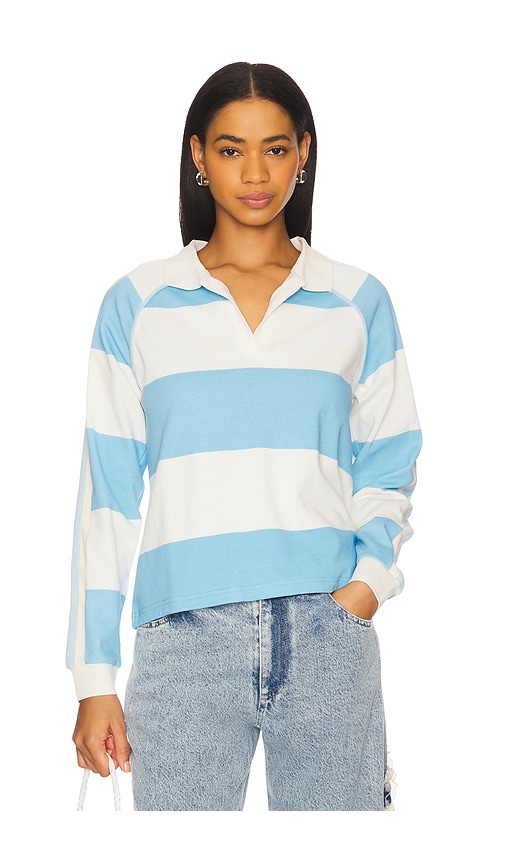 Jeannie Rugby Polo in Blue. - size XL (also in L, M, S, XS)