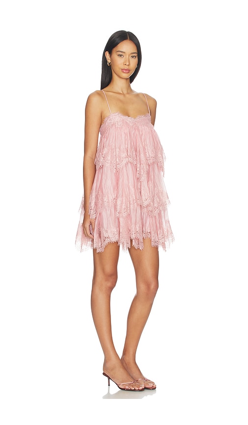 sachin and babi light blue dress Aje Quintessa Flower Midi Dress - Magenta