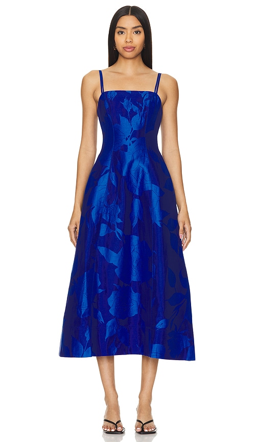 aje belonging flared midi dress Rent Aje Fallingwater Gathered Midi Dress Pink main image 0