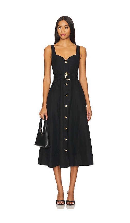 Aje Clay Belted Midi Dress in Black