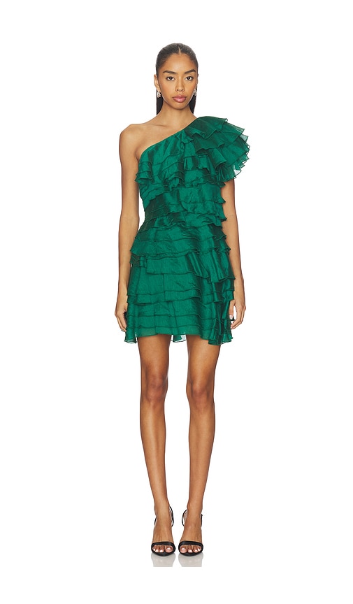 forest soul green short sleeve mini dress Green Floral Ella Mini Dress main image 0