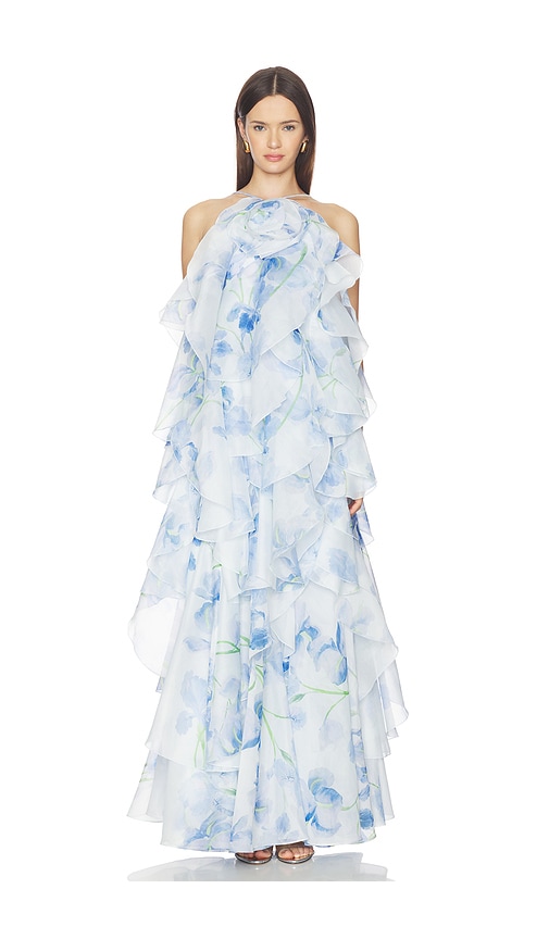 princess polly baby blue dress Women's Designer Blue Floral Dresses main image 0