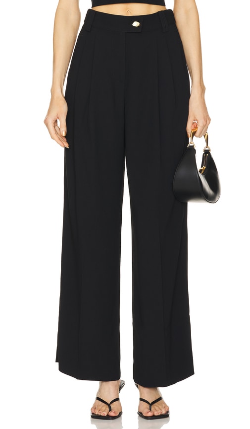 Aje Harlem Pleat Front Pant in Black