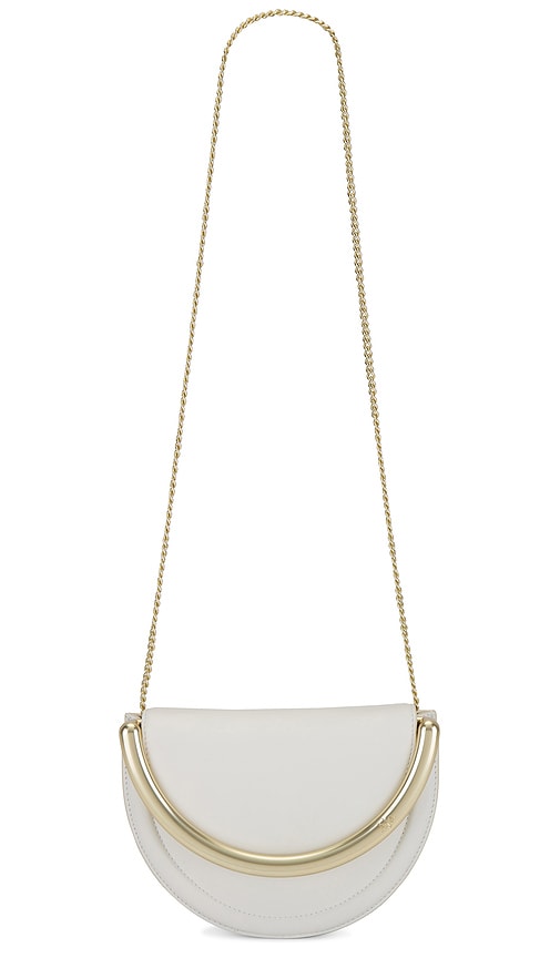 Shop Aje Norma Crescent Clutch In Ivory