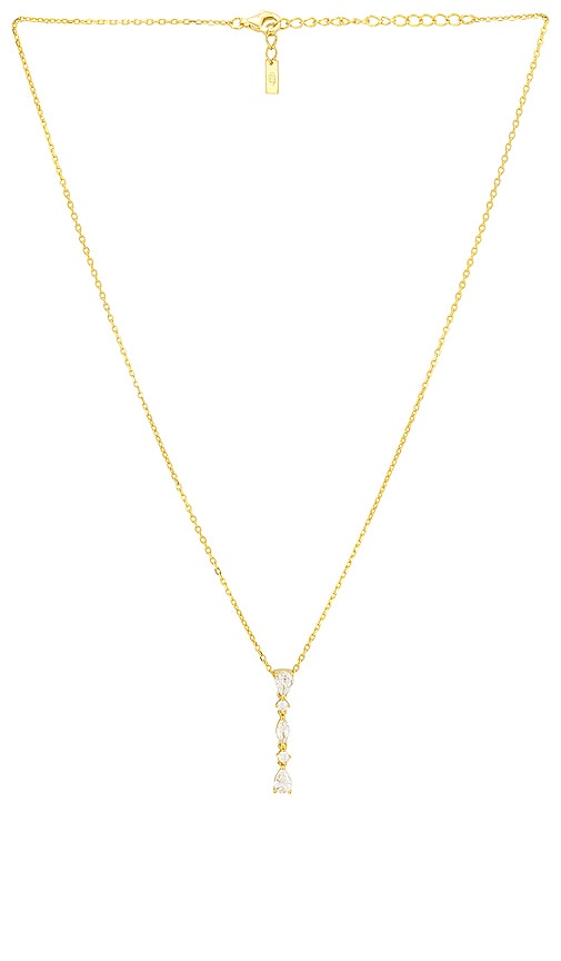 Adinas Jewels Multi Shape Drop Necklace In Gold
