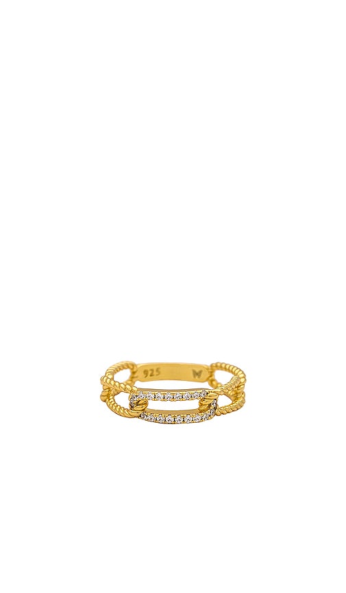 By Adina Eden Pave Open Link Ring in Gold