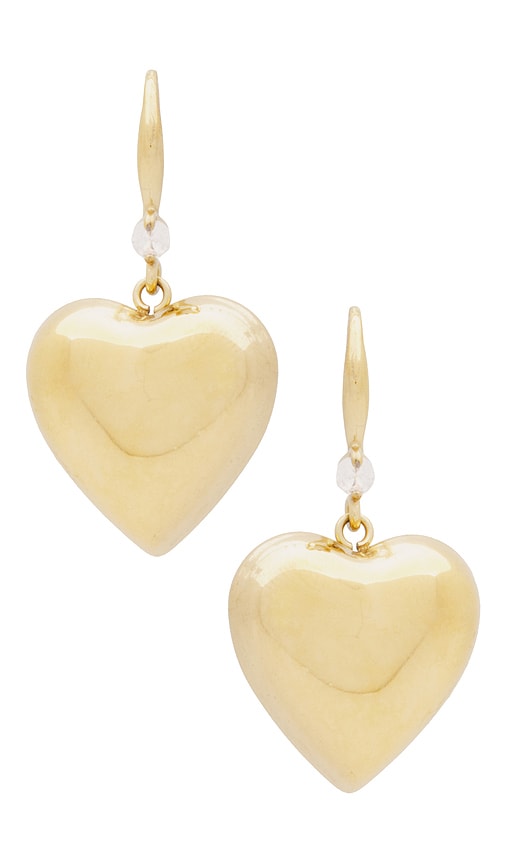 Shop By Adina Eden Solid Puffy Heart Huggie Earring In 골드