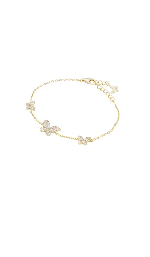 BY ADINA EDEN PAVÃ©  TRIPLE BUTTERFLY BRACELET 