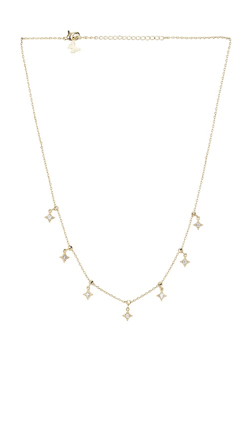 By Adina Eden Cz Muli Starburst Dangling Necklace In Gold