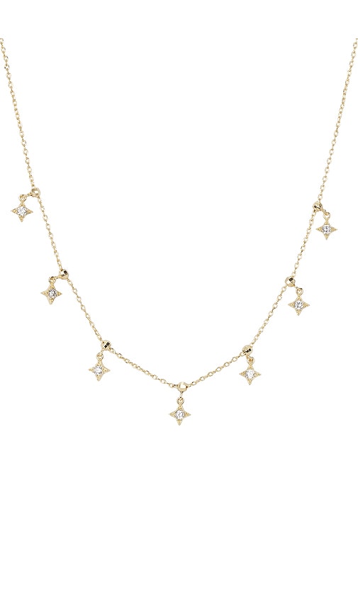 By Adina Eden Cz Muli Starburst Dangling Necklace In Gold