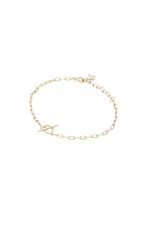 By Adina Eden Textured Toggle Chain Bracelet