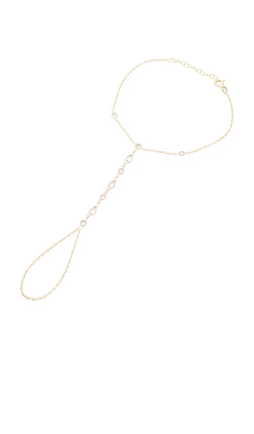 By Adina Eden Cz Multi-shape Stone Hand Chain Bracelet