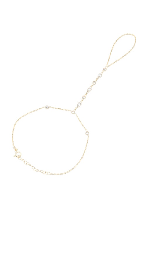  By Adina Eden Handkette In Metallic Gold. 
