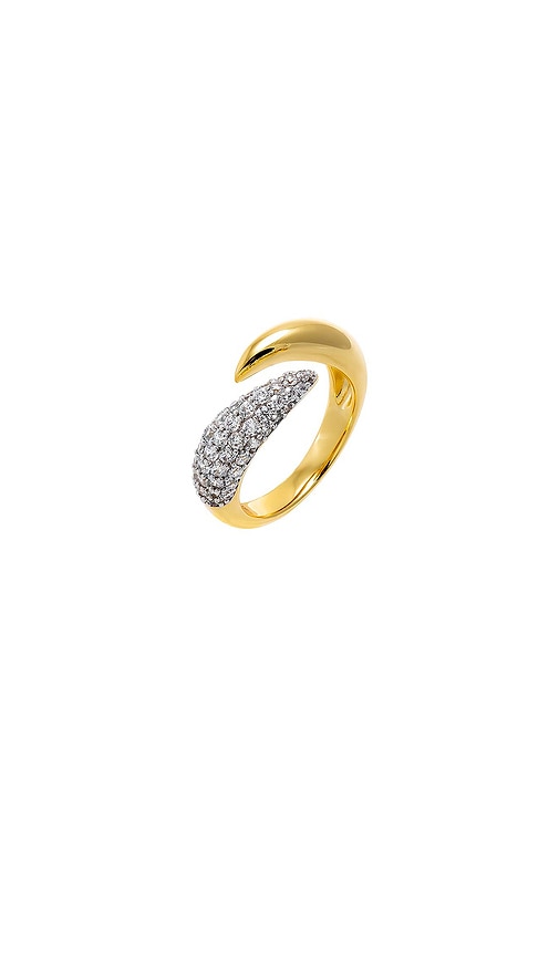 By Adina Eden Pave Horn Wrap Pinky Ring