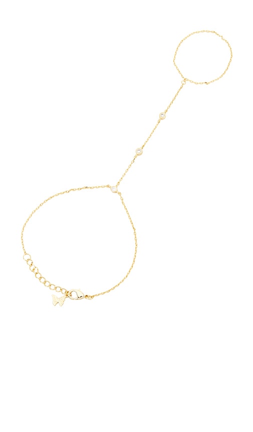  By Adina Eden Handkette Dainty In Metallic Gold. 