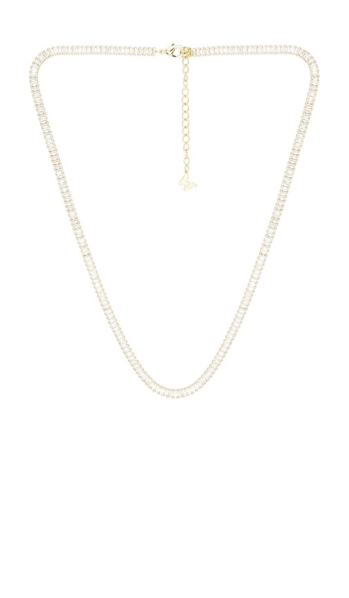 By Adina Eden Cz Baguette All Around Tennis Necklace