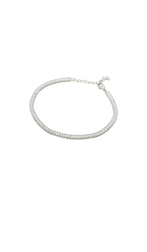 By Adina Eden BRACELET BAGUETTE en Metallic Silver.