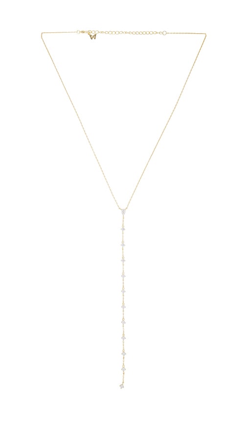 By Adina Eden Teardrop Cz Lariat Necklace