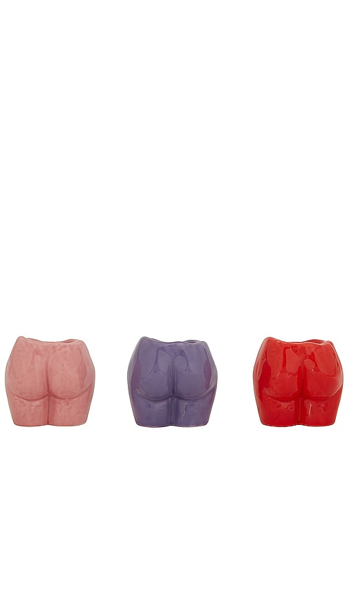 Anissa Kermiche Rock Bottom Trio in Chalk Pink, Red, & Violet
