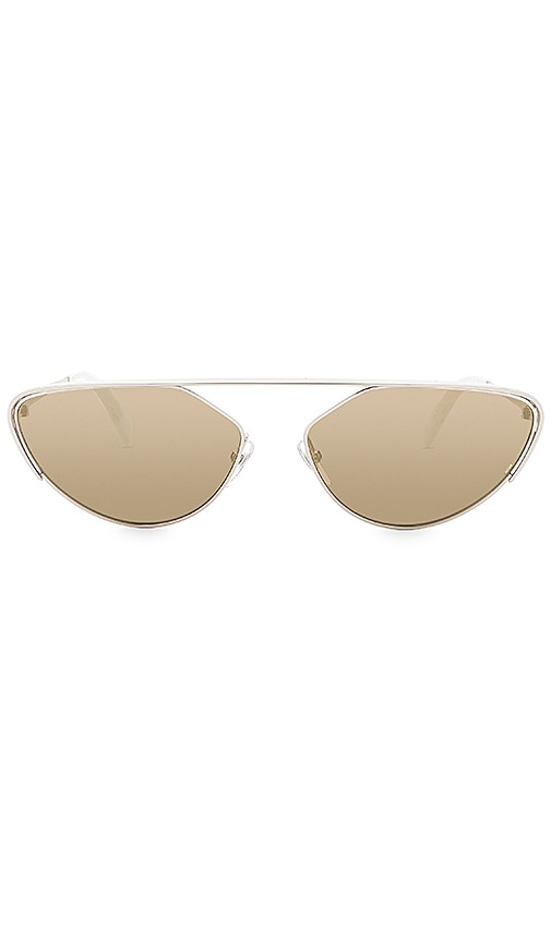 Alain Mikli Nadege in Silver Light Brown Mirror REVOLVE